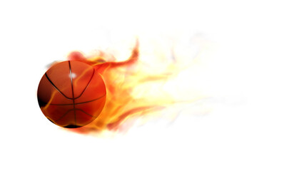 Basketball Ball on Fire Transparent PNG © Scott