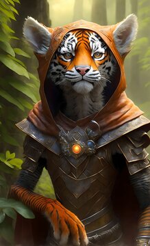 fantasy tiger in the jungle