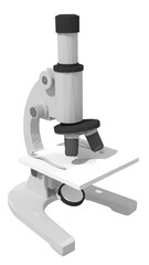 Microscope equipment minimal 3d render model illustration