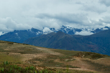 Obraz premium landscape with sky and clouds and mountains