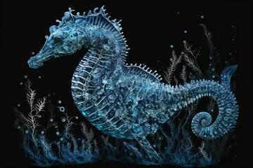 The Water Seahorse. Generative AI