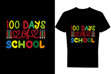100 Days Of School T Shirt Design
