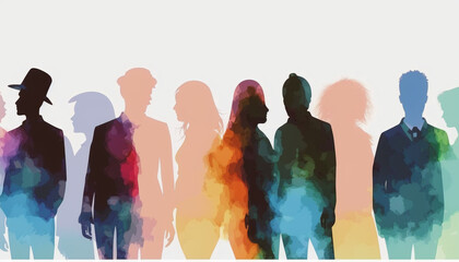 silhouette people