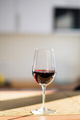 red wine in a glass