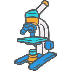microscope dry brush stroke drawing vector illustration for decoration, website, web, mobile app, printing, banner, logo, poster design, etc.