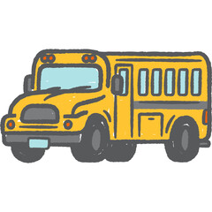 school bus dry brush stroke drawing vector illustration for decoration, website, web, mobile app, printing, banner, logo, poster design, etc.