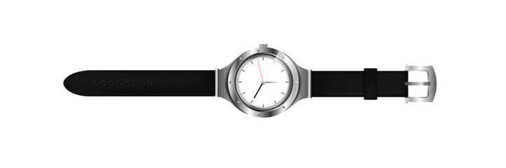 vector illustration modern silver color hand watch design template