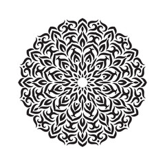 Fototapeta na wymiar Mandala Pattern Stencil doodles sketch ornament vector design