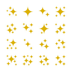 yellow shining star simple icon