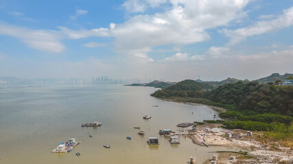 Yuen Long Lau Fau Shan Shoreline, hong kong, Feb 18 2023