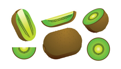 element design of kiwi fruit set
