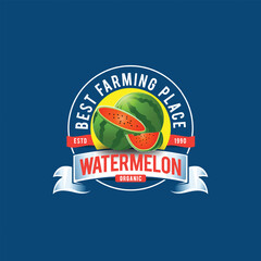 Vector illustration of fresh watermelon icon