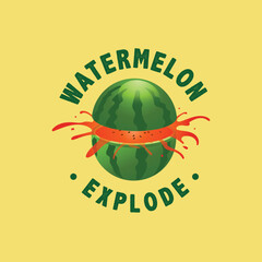 Vector logo of a ripe watermelon.