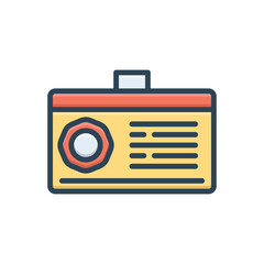 Color illustration icon for licenses