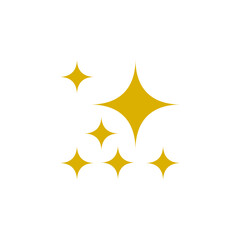 yellow shining star simple icon