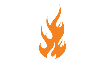 hot fire logo on white background