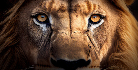 Bluewing lion look extreme close up photography hd wallpaper - obrazy, fototapety, plakaty