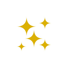 yellow shining star simple icon