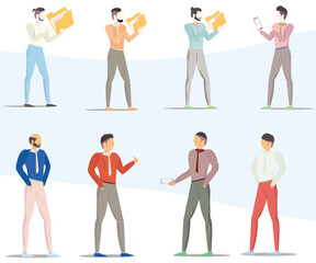 combine men with hairstyles and working in vector format
