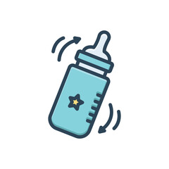 Color illustration icon for shake