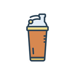 Color illustration icon for shake