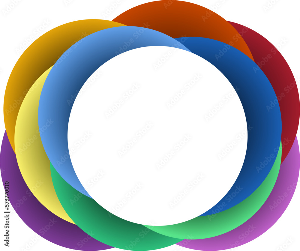 Aufkleber abstract colorful circle background, vector background of colorful circle for copy space, abstract g