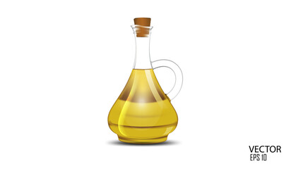 vector illustration oil jar design template,use for olive oil and coconut oil.