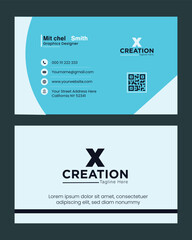 Double-sided creative business card template. Creative modern name card and business card.Business Card Layout with Gray Stripes.