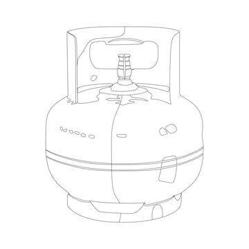 recommend clip art: The best Cooking gas cylinder tank outline icon, vector illustration. Indonesian LPG Elpiji Gas propane container 3 kg. Editable graphic resources for many purposes.