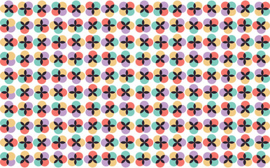 Seamless overlapping colorful circles tiled pattern. Suitable for fabric, cover, prints, card, wallpaper, and fill background.