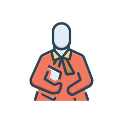 Color illustration icon for advocate