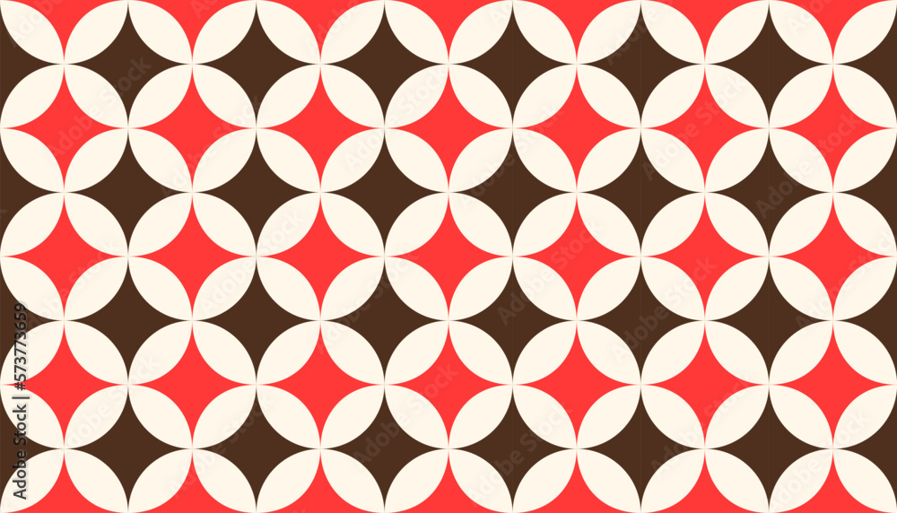 Leinwandbilder abstract retro geometric seamless pattern. decorative ornament background in 60s or 70s style. retro