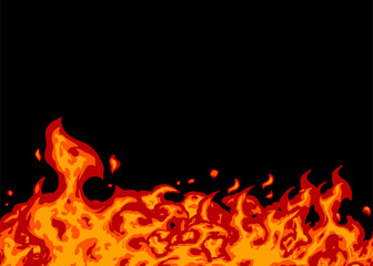 fire background cartoon
