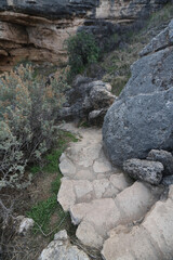 Steps in the mountains