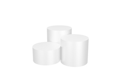 White stone platform product 3d png background display platform stage scene with blank presentation design beauty advertising stand or empty marble pedestal and rock showcase placement concept