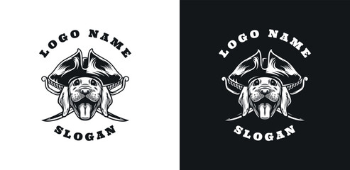 Dog pirates graphic logo design