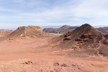 Fantastically  beautiful landscape in the national park Timna, near the city of Eilat, in southern Israel
