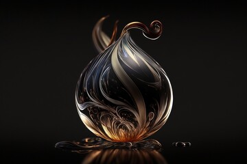 Yellow Spanish Onion Made of Glass