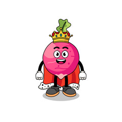 Mascot Illustration of radish king
