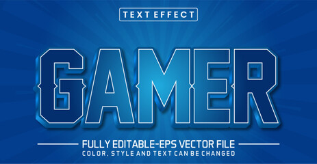 Gamer text editable style effect