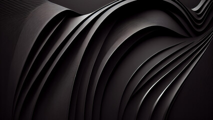 abstract wavy surface in black and white colors