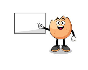 cracked egg illustration doing a presentation