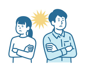 Men and women with conflicting opinions