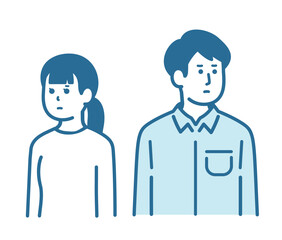 men and women indifferent to each other