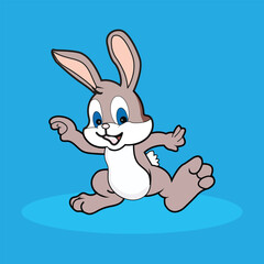 cute rabbit cartoon illustration