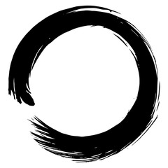 Enso Zen Japanese Circle Brush Paint Logo Icon Illustration Art