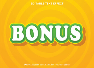 bonus editable text effect template with abstract background use for business logo and brand