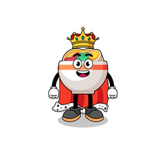 Mascot Illustration of noodle bowl king