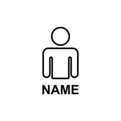name, person, user icon