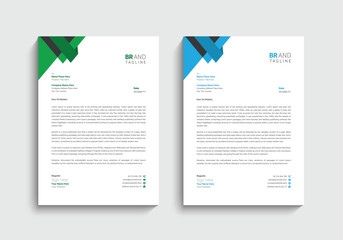 Letterhead template in flat style